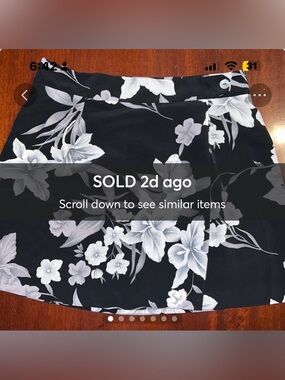 Wanted Clothing Co Black Floral Mini Skirt Size 6 **Vintage (1997)
